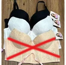 Soutien-gorge bustier brodé bonnets B avec mousse et armatures - 2 coloris