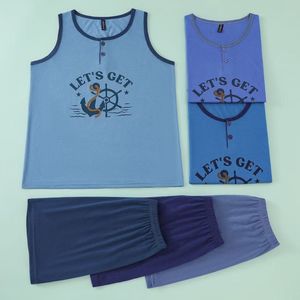 Ensembles homme en coton : débardeur Nautique Let's Get + short