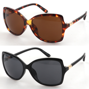 Lunettes de soleil UV400 style papillon avec un insert métal doré