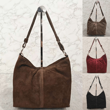 Sac épaule en croûte de cuir