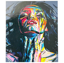 Kits de peinture par numéros 50x40 cm portrait abstraite d'une femme colorée