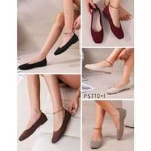 Ballerines en maille tricotée avec un motif géométrique taille 36-41