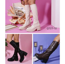 Botte en similicuir souple à semelle épaisse taille 36-41