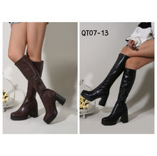 Botte à talons et revers avec fermeture éclair taille 36-41