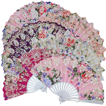 Éventail avec motif romance florale scintillante