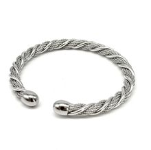 Bracelet Jonc en acier inoxydable design torsadé