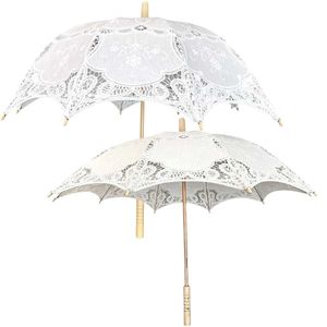 Ombrelle en polyester à motifs de dentelle florales