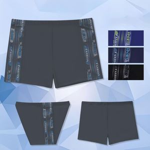 Short de bain avec bandes ornées d'une série de mots liés au sport