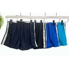 Shorts de bain homme unis à bandes latérales contrastantes