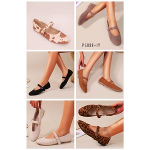 Ballerines plates en suédine avec une bride à boucle ajustable taille 36-41