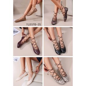 Ballerines plates à lacets fins montants autour de la cheville taille 36-41