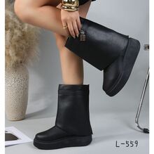 Bottines montantes à plateforme épaisse et décor de cadenas taille 36-41
