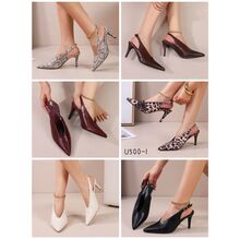 Escarpins slingback sur talon aiguille bout pointu décolleté en V taille 36-41