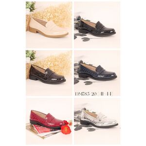 Mocassins cuir synthétique avec imprimé croco verni grande taille 41-44