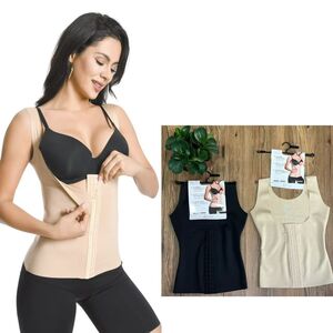 Débardeur gainant avec une fermeture par crochets