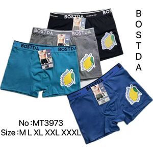 Boxer BOSTDA décoré de fruits colorés et d’un texte imprimé