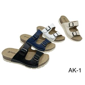 Sandales confortables d'été à double bride réglable pour femme