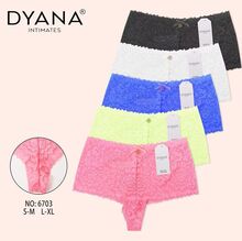 Shorty féminin  en dentelle DYANA INTIMATES à motif floral intégral