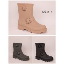Bottines simili avec sangles décoratives sur semelle crantée taille 36 à 41