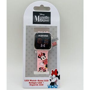 Montre numérique affichage LED en caoutchouc Minnie Mouse