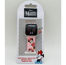 Montre numérique affichage LED en caoutchouc Minnie Mouse