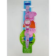 Montre digitale en plastique Peppa Pig à décor de cœurs et d’étoiles