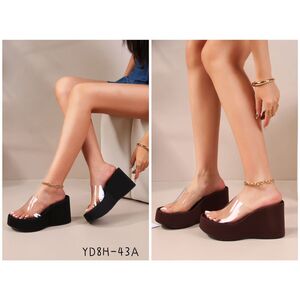 Sandales d'été compensées à plateforme avec une bride transparente taille 36-41