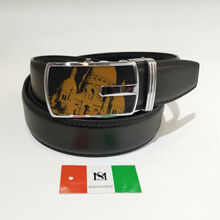 Ceinture automatique en cuir de vachette à boucle Sacré-Cœur