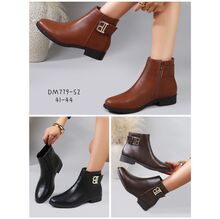 Bottines en simili à boucle dorée qui ceinture la cheville grande taille 41-44