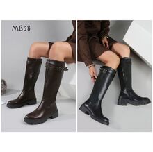 Bottes hautes avec lanières à boucles et semelle crantée taille 36-41