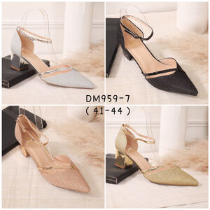 Escarpins pointu à paillettes avec fine lanière en verni taille 41-44