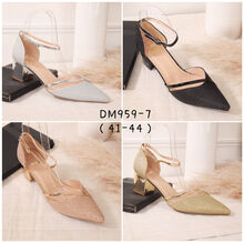 Escarpins pointu à paillettes avec fine lanière en verni taille 41-44