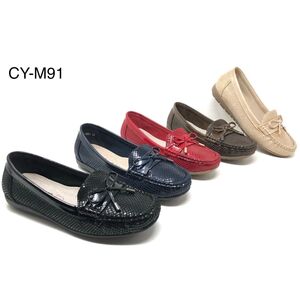 Mocassins pour femmes texturés en peau de serpent avec un nœud décoratif taille 36 à 41