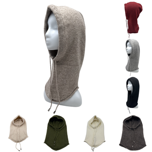 Bonnet cagoule à texture douce et confortable avec un cordon de serrage