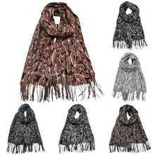 Foulard imprimé motif cœur au design abstrait avec franges - 3 pièces