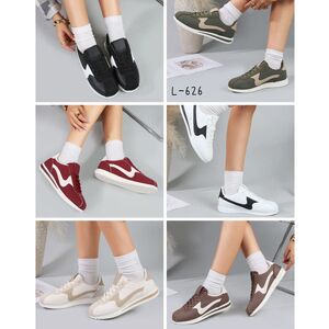 Baskets basses à lacets avec bande latérale en forme de vague taille 36-41