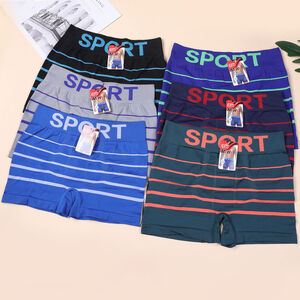 Boxer homme en polyamide à imprimé rayures horizontales