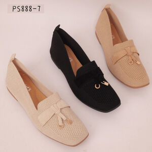 Ballerines plates en maille ajourée à détails métalliques taille 36-41