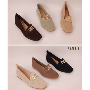 Ballerines en maille à texture aérée et boucle décorative taille 36-41