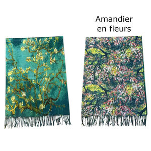 Écharpe réversible de Vincent Van Gogh "Amandier en fleurs"