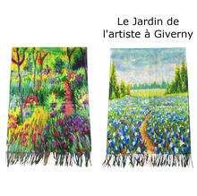 Écharpe réversible de Claude Monet "Le Jardin de l'artiste à Giverny"