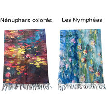 Écharpe réversible de Claude Monet Nénuphars colorés & "Les Nymphéas"