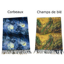 Écharpe réversible "Corbeaux et Champs de blé" de Vincent Van Gogh