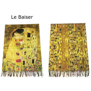 Écharpe réversible Gustave Klimt "Le Baiser" & motifs abstraits
