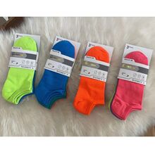 Socquettes pour femme en tissu respirant et léger de coton uni