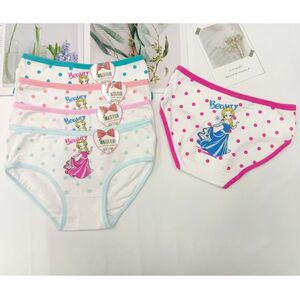 Culottes à pois joyeux pour fille 2 à 10 ans avec motif de princesse - 60 pièces