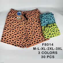 Short de bain homme à petits poissons avec taille réglable