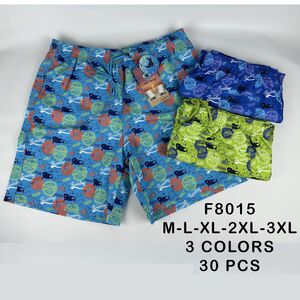 Short de bain homme imprimé fantaisie sur le thème du surf