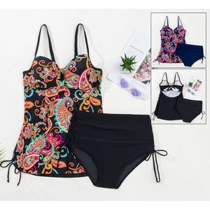 Maillot de bain tankini deux pièces à motif éthique