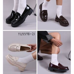 Mocassins chunky fini vernie sur une semelle crantée taille 36-41